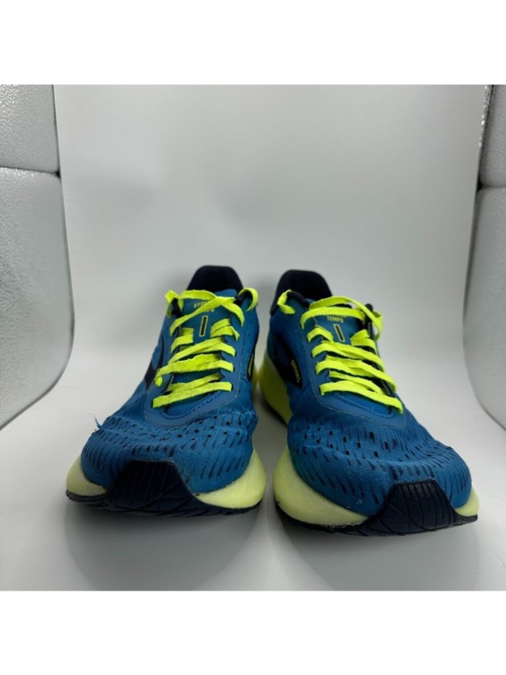 Brooks Hyperion Tempo Shoes Mens Size 9.5 Blue Yellow Running Cushioned - Picture 2 of 13
